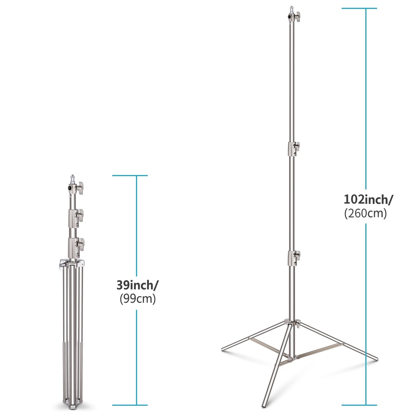 hridz-stainless-steel-2-8m-heavy-duty-light-stand-for-studio-softbox-bowen-lights-photography-studio-280cm-tripod