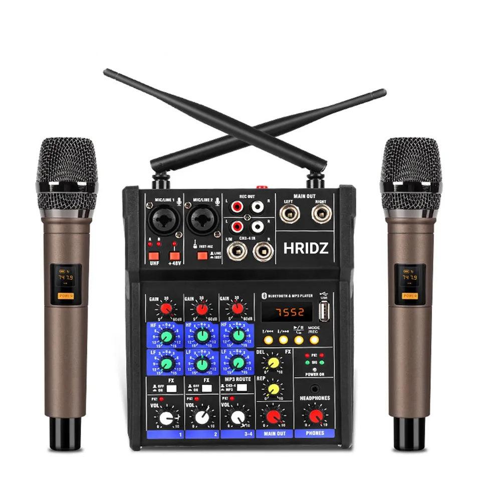 hridz-emc-g04-audio-mixer-with-uhf-wireless-microphone-for-dj-karaoke-pc-record www.mallsonline.com.au