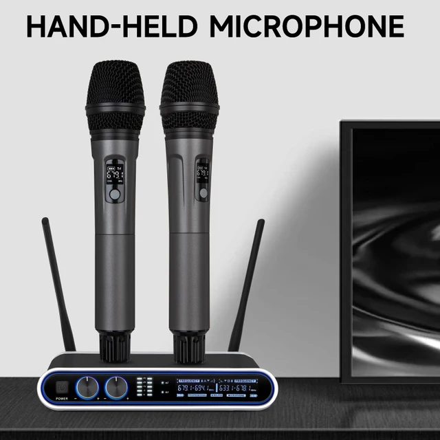 hridz-wireless-uhf-microphone-kit-dual-handheld-mics-with-100m-range-receiver-for-karaoke-meetings-parties www.mallsonline.com.au