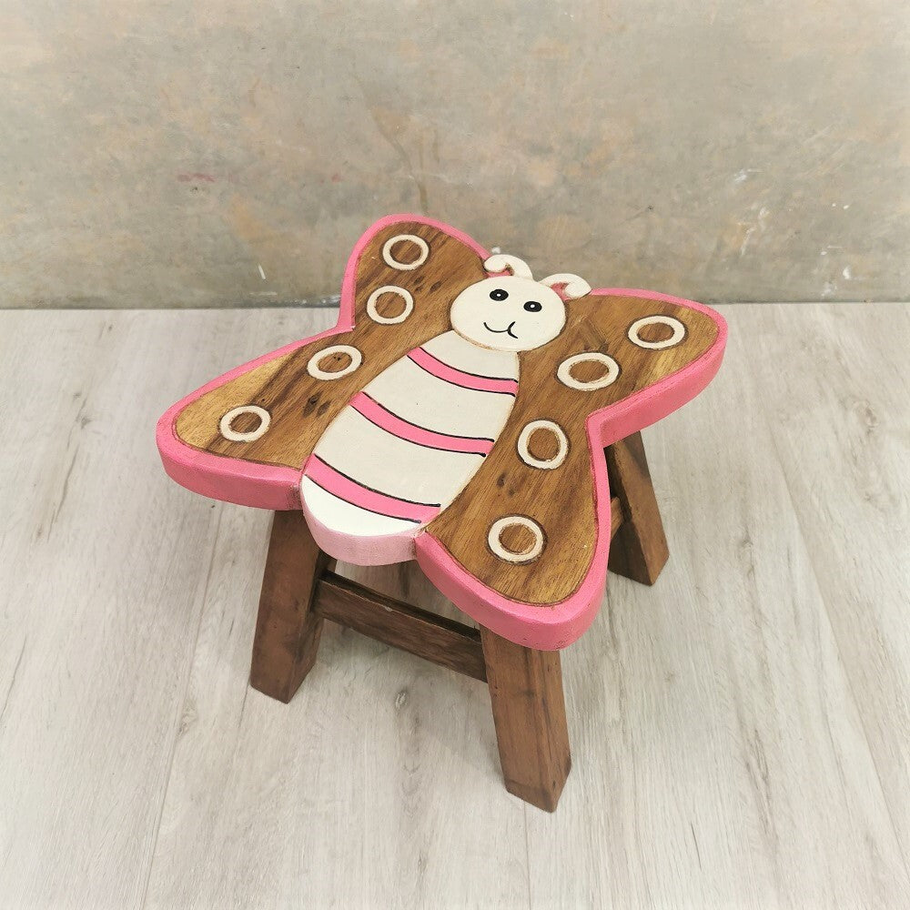 kids-wooden-stool-butterfly www.mallsonline.com.au
