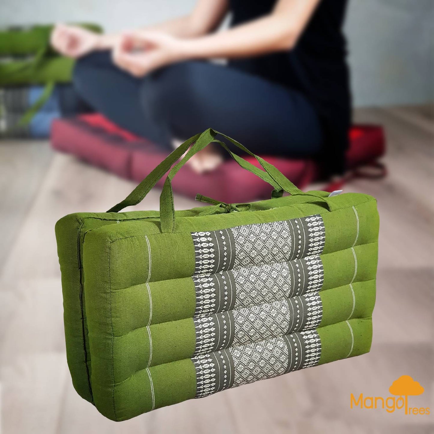 2-fold-meditation-cushion-yoga-mat-green www.mallsonline.com.au
