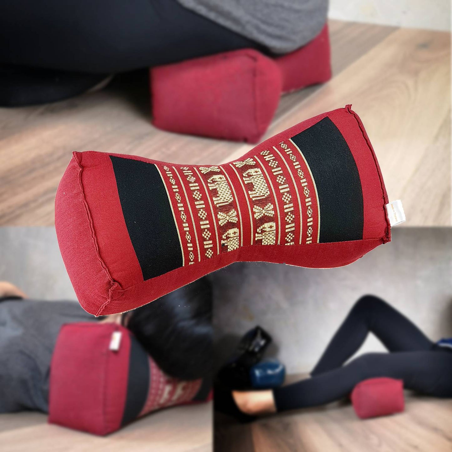 bone-shape-neck-pillow-meditation-cushion-kapok-filled-redele www.mallsonline.com.au