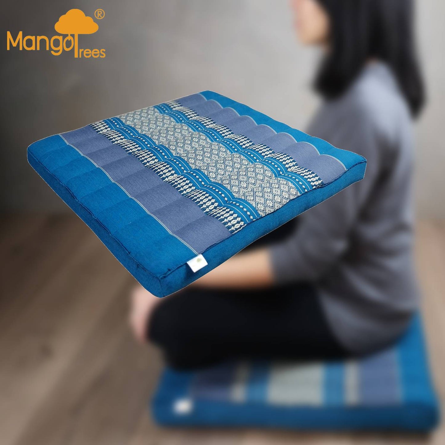 thai-kapok-meditation-cushion-yoga-seat-blue www.mallsonline.com.au