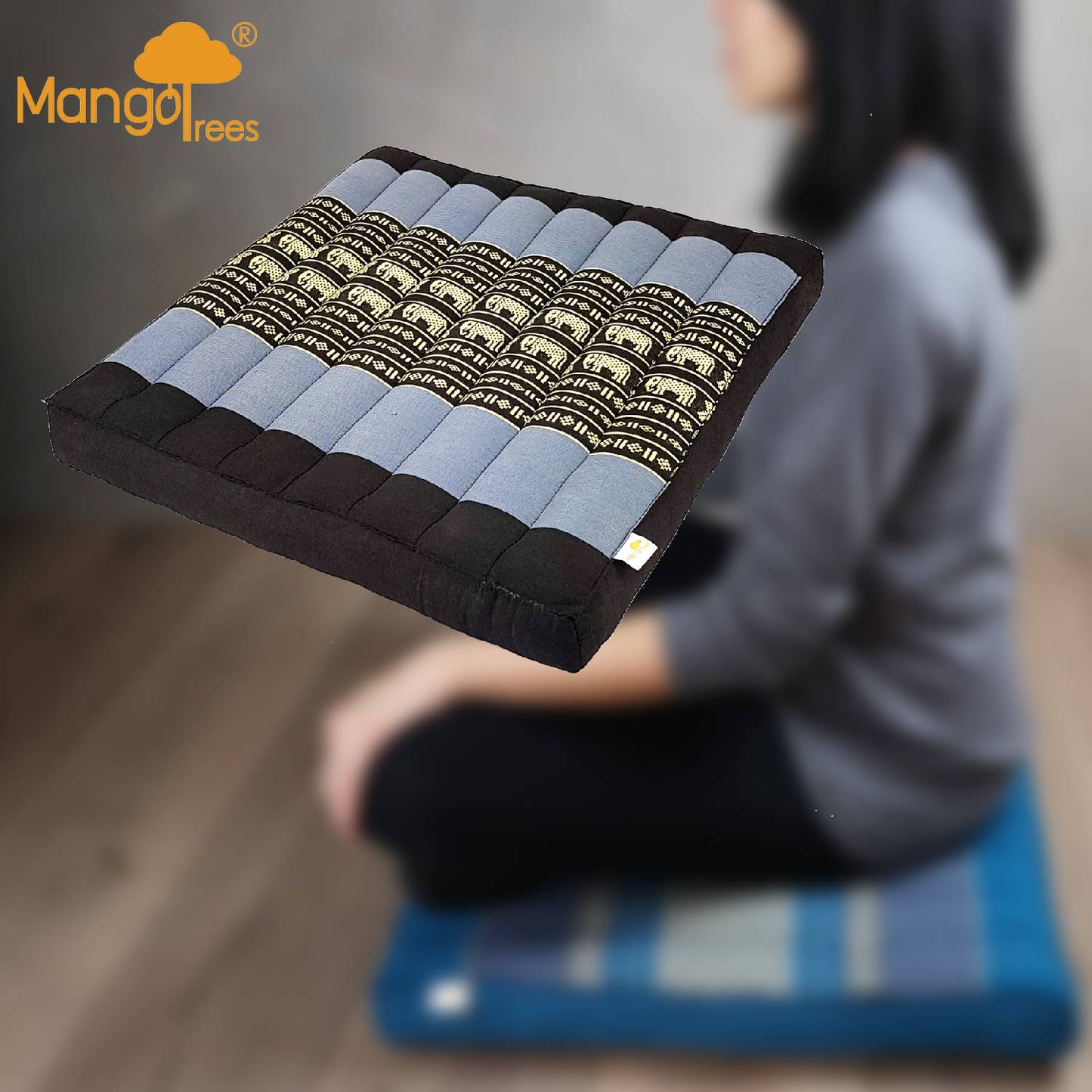 thai-kapok-meditation-cushion-yoga-seat-blueele at www.mallsonline.com.au