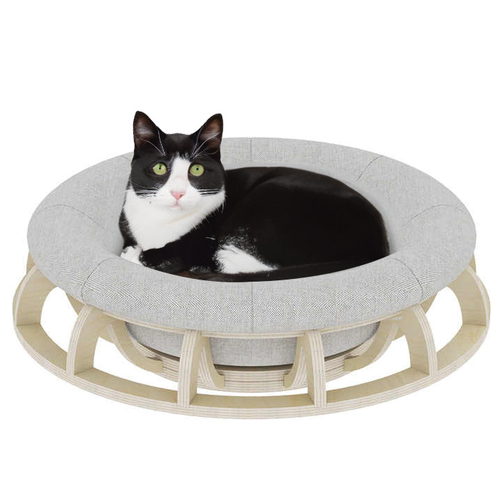 timber-gyro-cat-nest-bed www.mallsonline.com.au