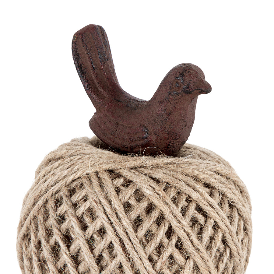 rust-metal-ball-of-string-w-bird-8cm