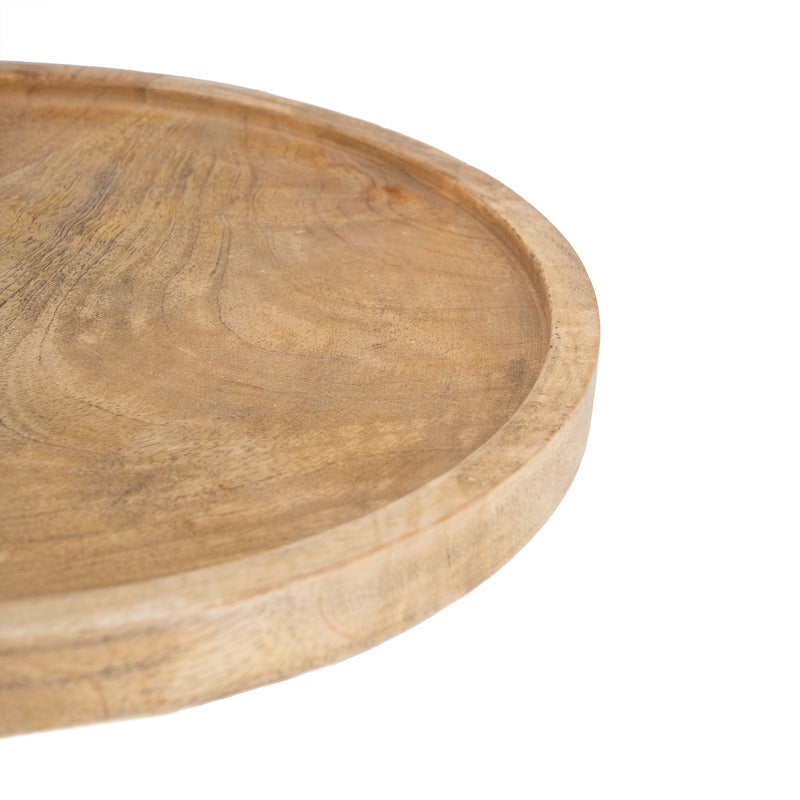 Handcrafted Mango Wood Classic Footed Cake Stand 30cm