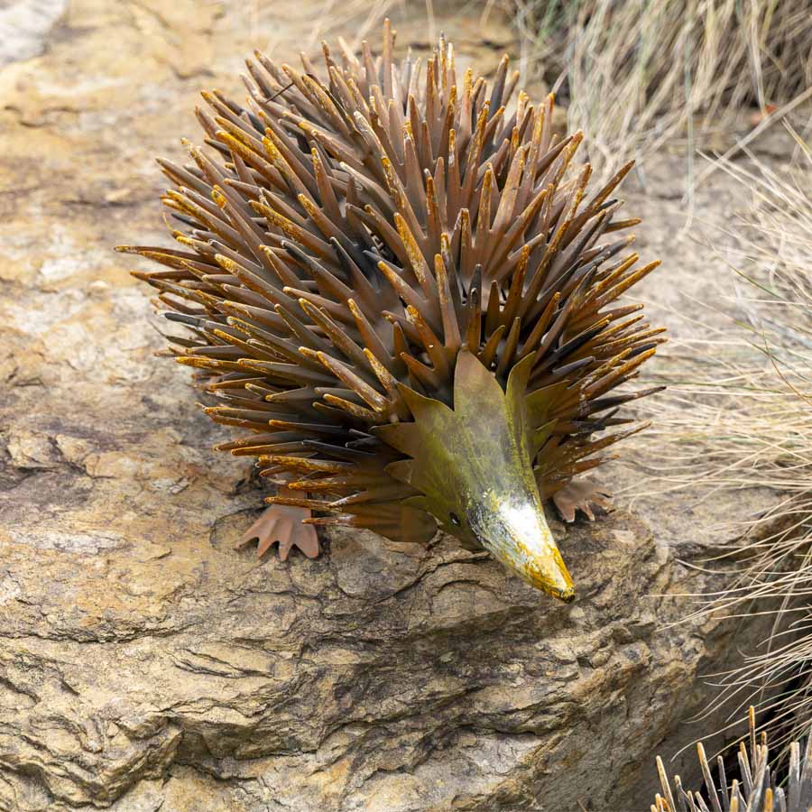Rust Hedgehog Garden Ornament 36x22cm