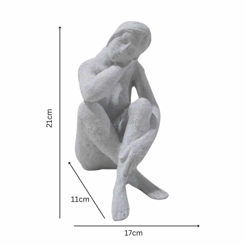 Lady Statue w Hand On Shoulder 21cm