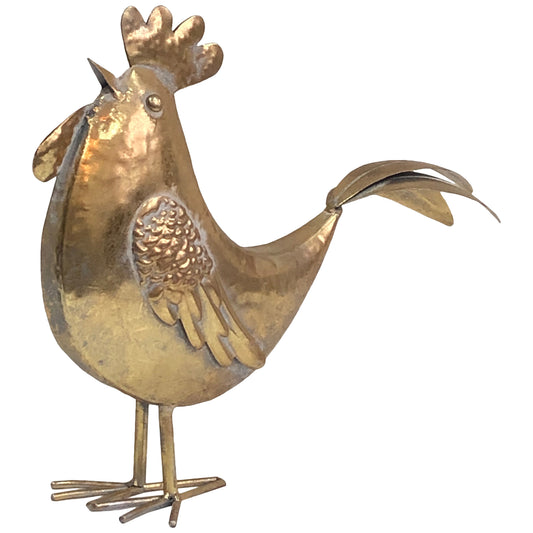 Lustre Gold Chook Long Tail 35x30cm