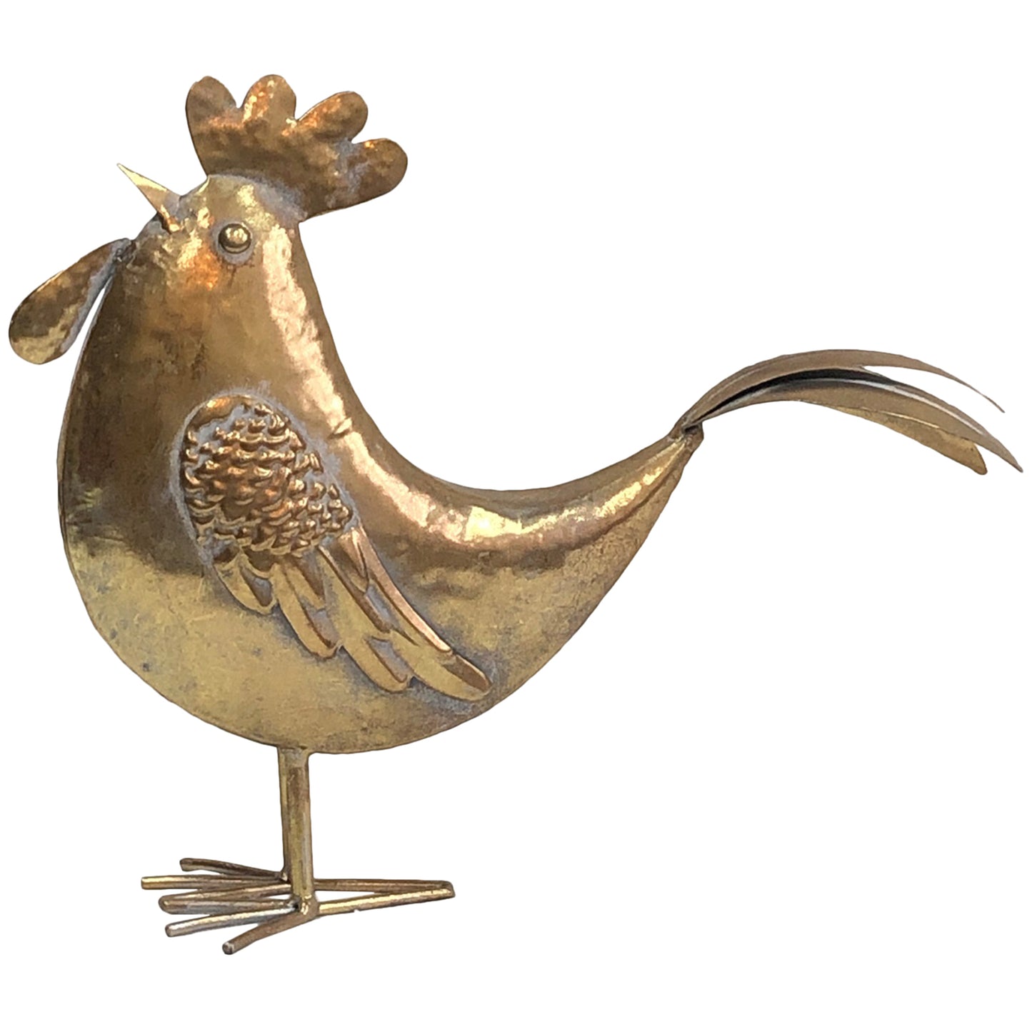 Lustre Gold Chook Long Tail 35x30cm