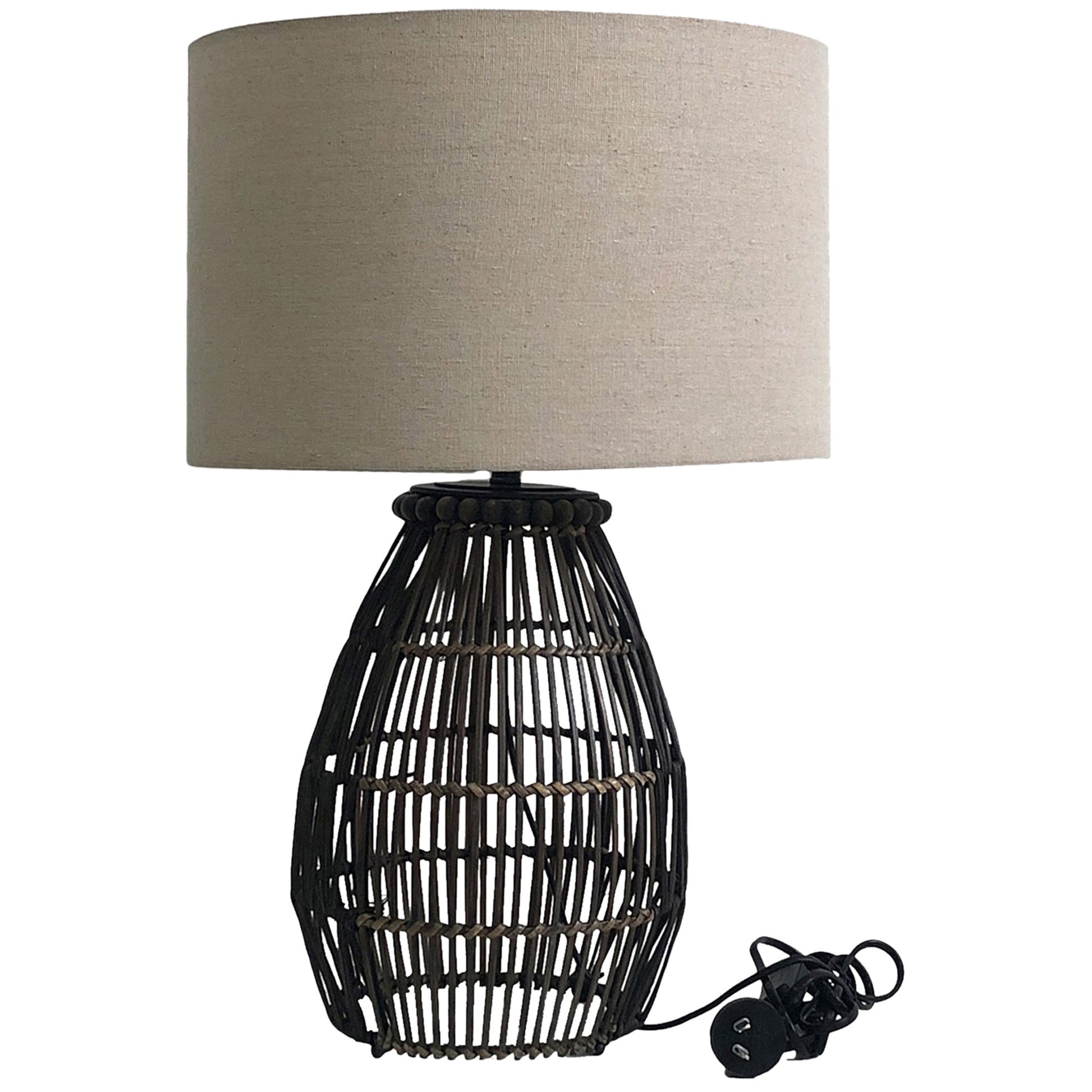Emporium Rattan Table Lamp 35x55cm