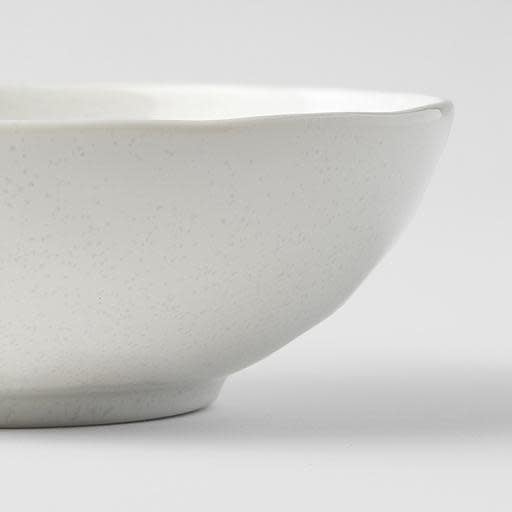 Bowl Oval 14cm Parchment White Glaze