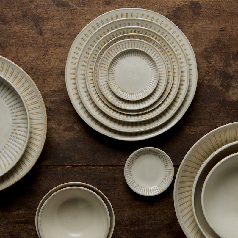 Ramen Bowl 25cm Ridged Alabaster Glaze