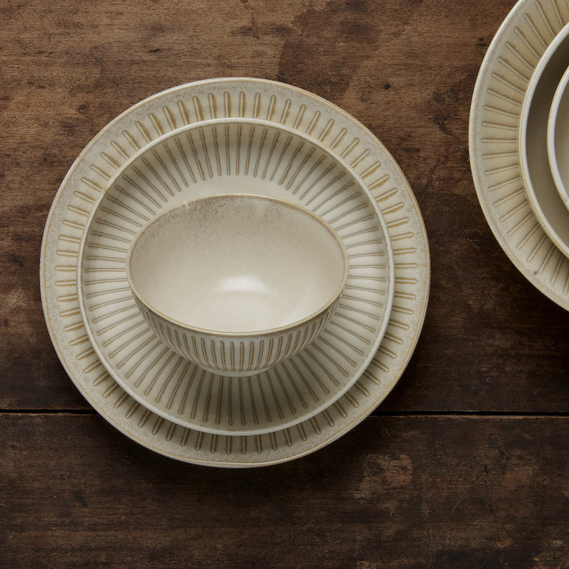 Sauce Dish Large 12cm Ridged Alabaster Glaze