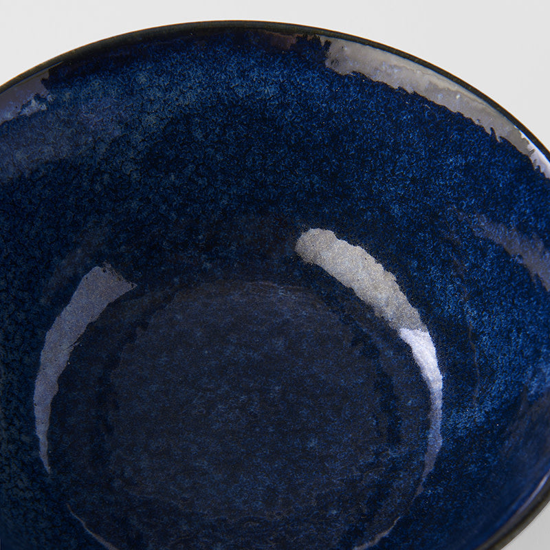 Bowl 16cm Ridged Indigo Glaze