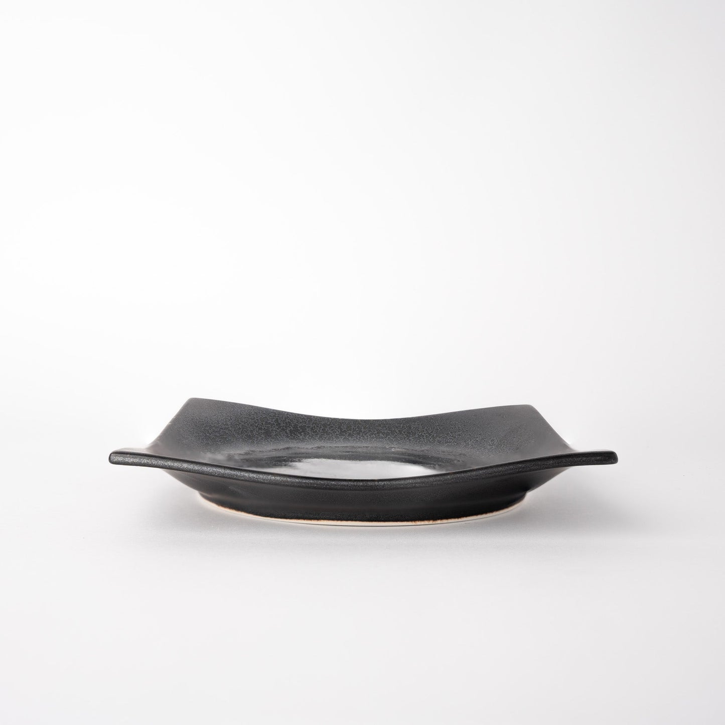 Plate Square 16cm Black Pearl Glaze