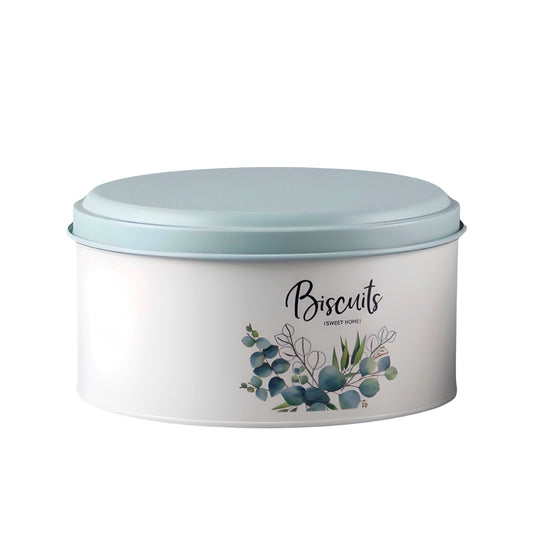 Eucalyptus Metal Biscuits Storage Tin 24x13cm