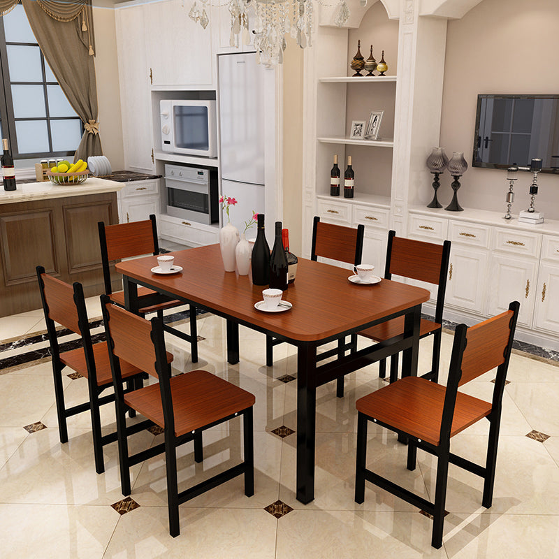 nnecn-wood-steel-dining-set-oak-black www.mallsonline.com.au