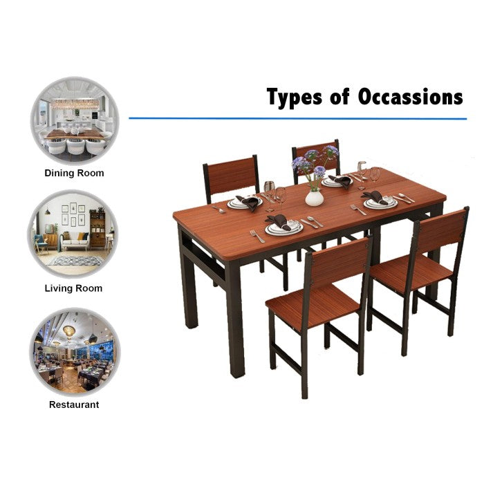 nnecn-wood-steel-dining-set-oak-black www.mallsonline.com.au