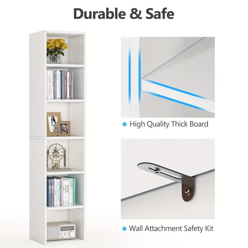 nnetmlt-6-tier-cube-display-shelves-for-home-office-70-9-inch-tall-narrow-bookcase www.mallsonline.com.au