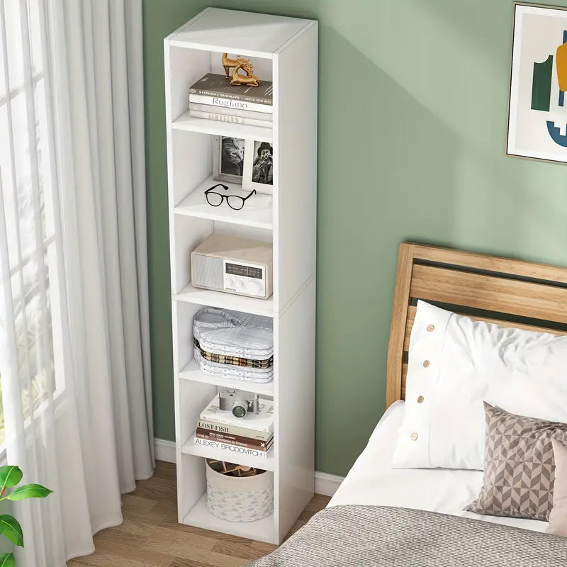 nnetmlt-6-tier-cube-display-shelves-for-home-office-70-9-inch-tall-narrow-bookcase www.mallsonline.com.au