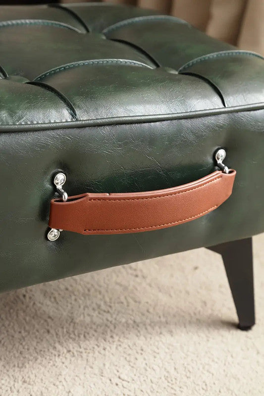 nnetm-super-soft-faux-leather-upholstered-seat-green-black www.mallsonline.com.au