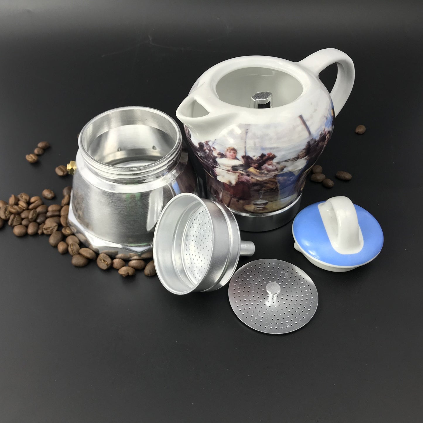 afternoon-tea-vintage-porcelain-ceramic-italian-stove-top-espresso-coffee-maker-3-4cups-200ml www.mallsonline.com.au
