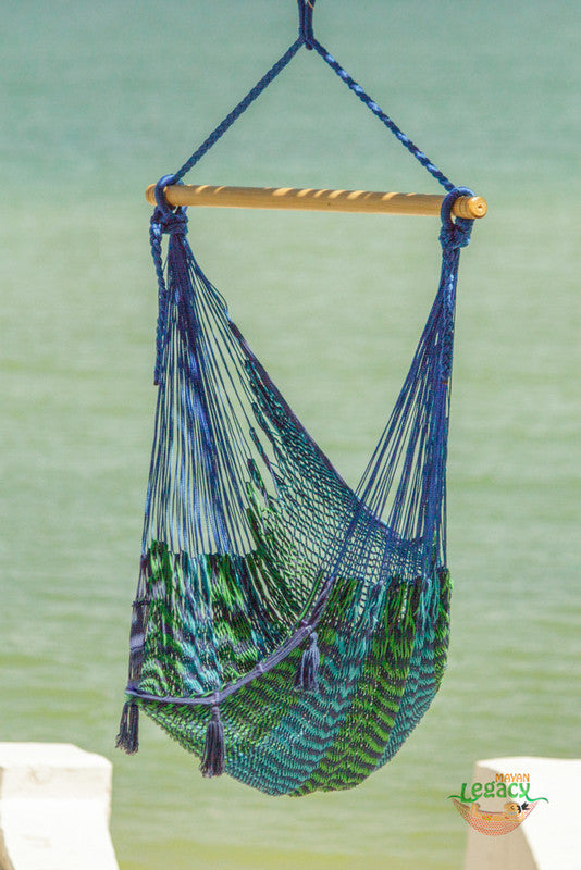 mayan-legacy-extra-large-outdoor-cotton-mexican-hammock-chair-in-caribe-colour www.mallsonline.com.au