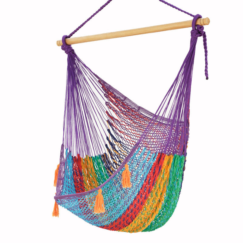 mayan-legacy-extra-large-outdoor-cotton-mexican-hammock-chair-in-colorina-colour www.mallsonline.com.au