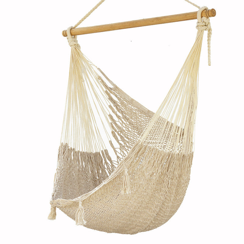 mayan-legacy-extra-large-outdoor-cotton-mexican-hammock-chair-in-cream-colour www.mallsonline.com.au