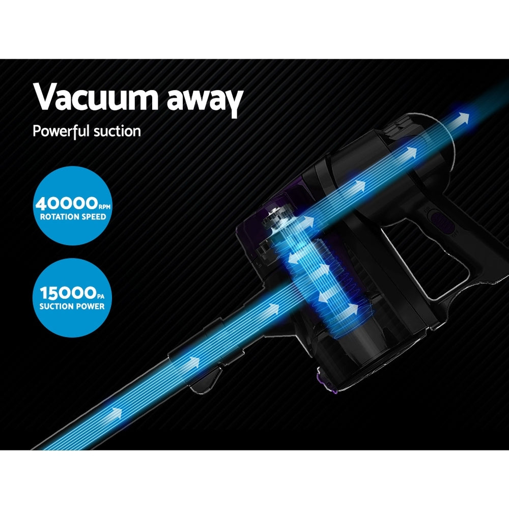 devanti-corded-handheld-bagless-vacuum-cleaner-purple-and-silver at www.mallsonline.com.au