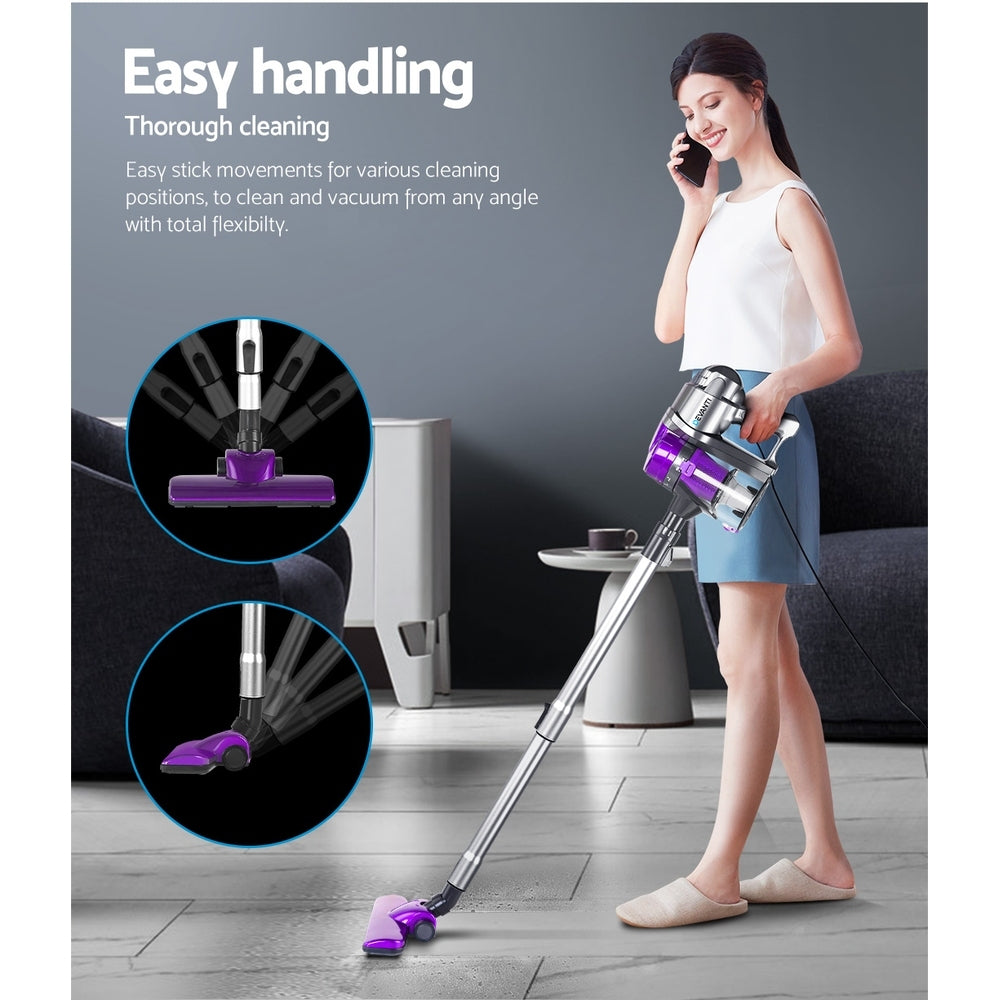 devanti-corded-handheld-bagless-vacuum-cleaner-purple-and-silver at www.mallsonline.com.au