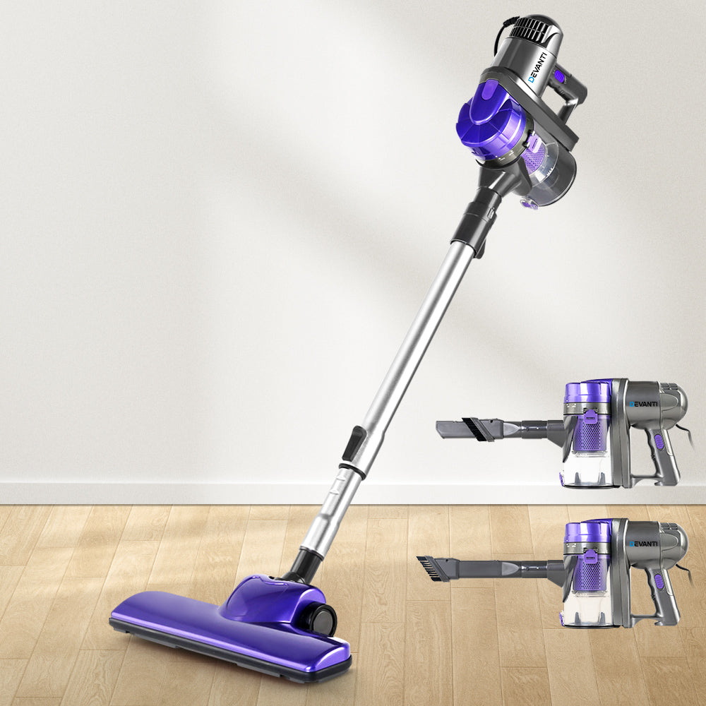 devanti-corded-handheld-bagless-vacuum-cleaner-purple-and-silver at www.mallsonline.com.au