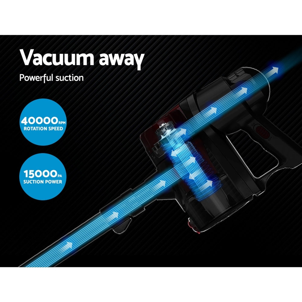 devanti-corded-handheld-bagless-vacuum-cleaner-red-and-silver at www.mallsonline.com.au