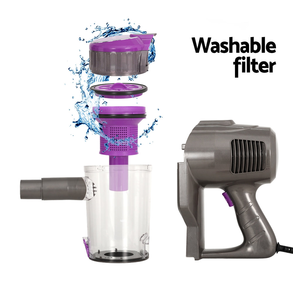 devanti-stick-vacuum-cleaner-bagless-corded-500w-purple www.mallsonline.com.au