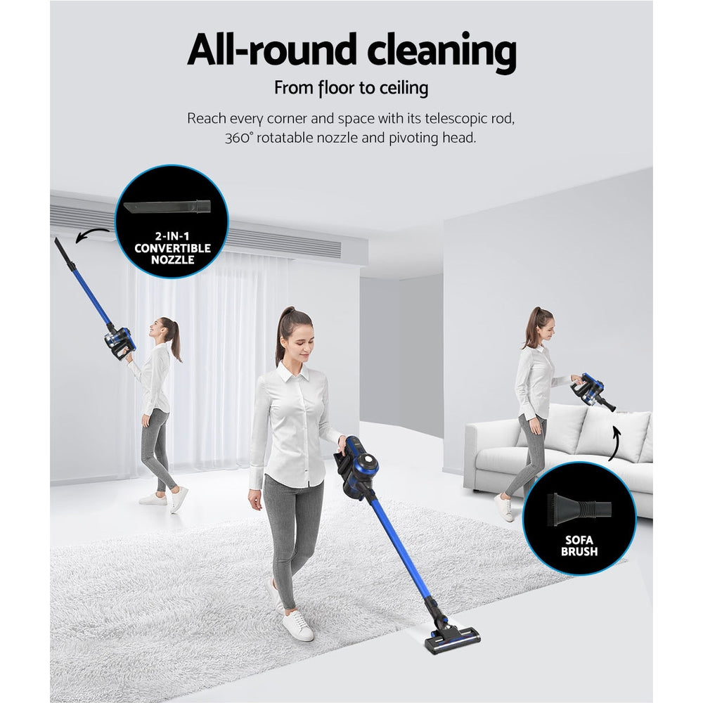 devanti-handheld-vacuum-cleaner-cordless-handstick-stick-250w-brushless-motor at www.mallsonline.com.au
