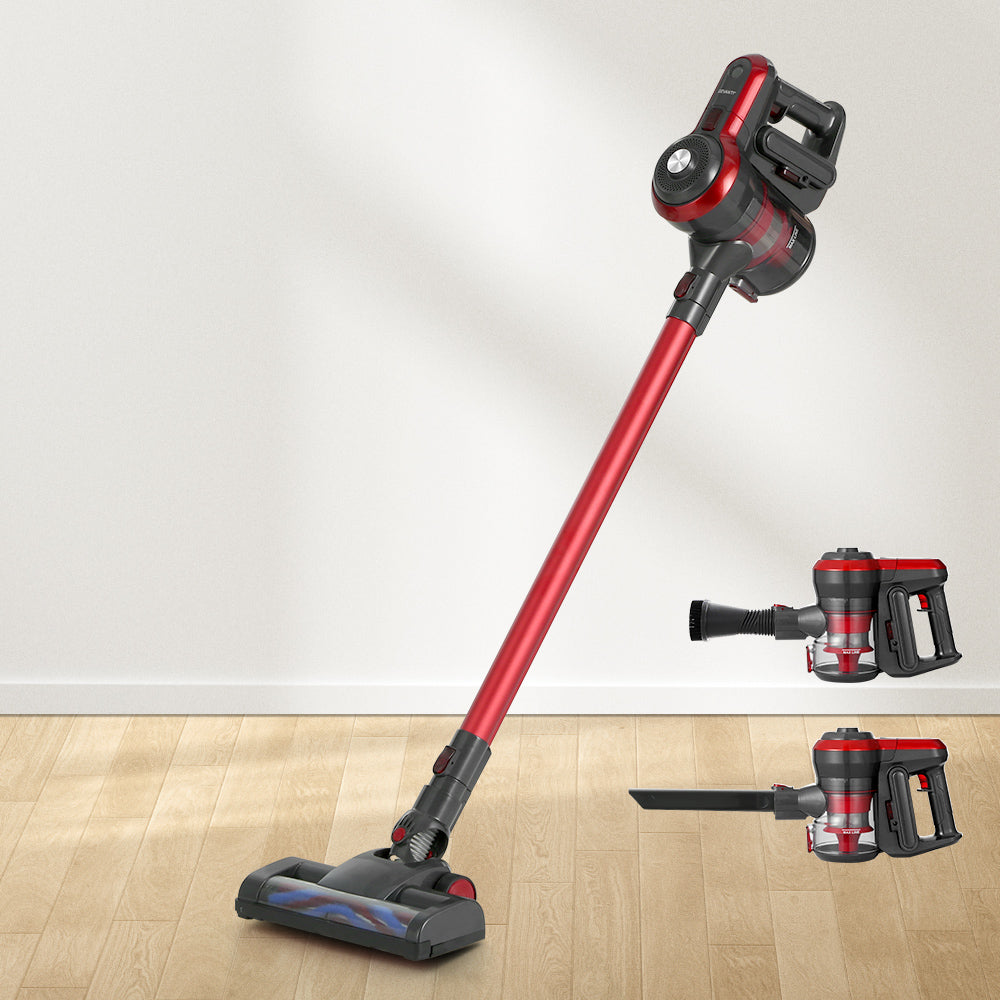 devanti-stick-vacuum-cleaner-brushless-cordless-250w-red at www.mallsonline.com.au