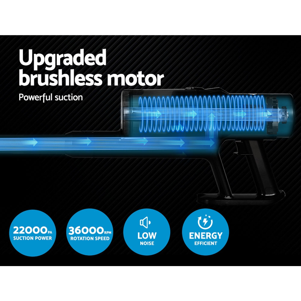 devanti-stick-vacuum-cleaner-brushless-cordless-350w-grey at www.mallsonline.com.au