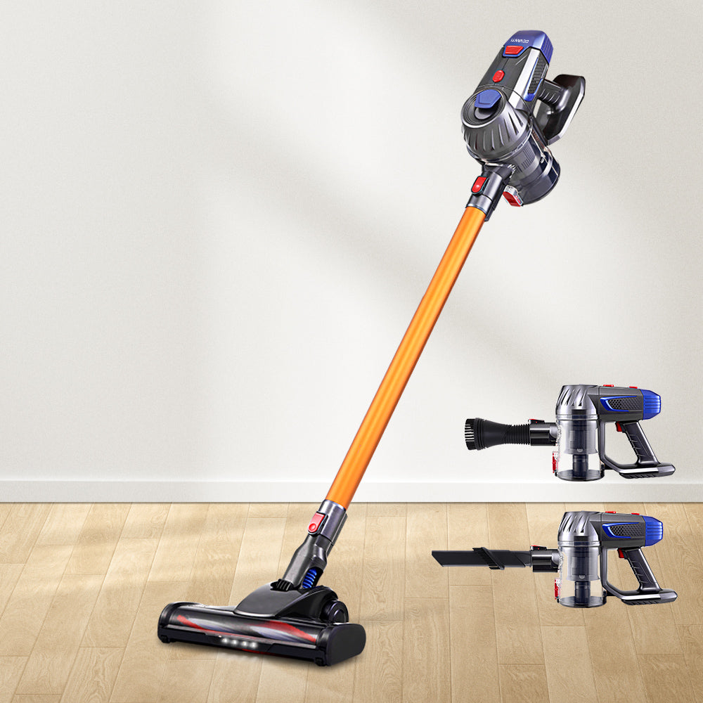devanti-handheld-vacuum-cleaner-cordless-stick-handstick-car-vac-bagless-2-speed-led-headlight-gold at www.mallsonline.com.au