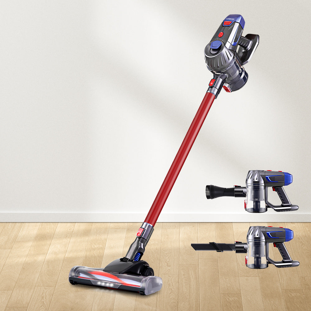 devanti-handheld-vacuum-cleaner-cordless-stick-handstick-vac-bagless-2-speed-headlight-red at www.mallsonline.com.au
