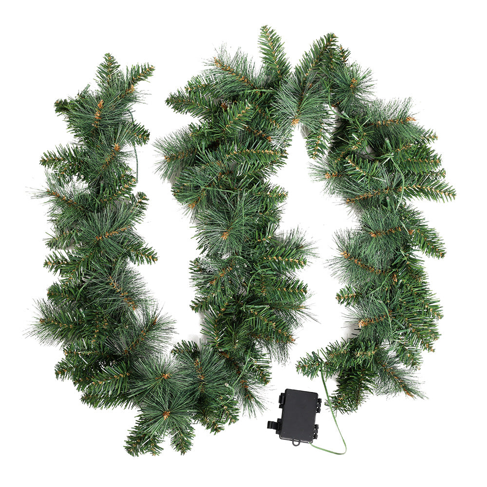 jingle-jollys-1-8m-christmas-garland-with-led-lights-party-xmas-decorations www.mallsonline.com.au