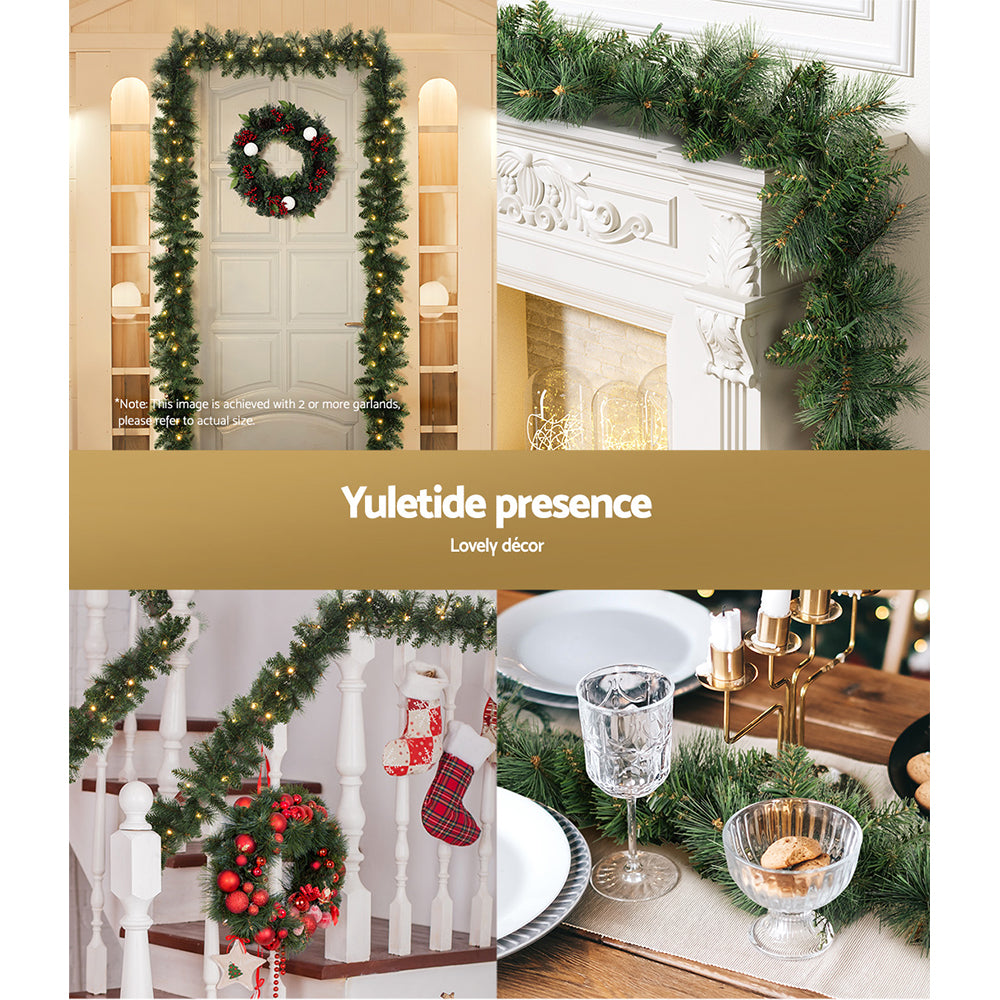 jingle-jollys-1-8m-christmas-garland-with-led-lights-party-xmas-decorations www.mallsonline.com.au