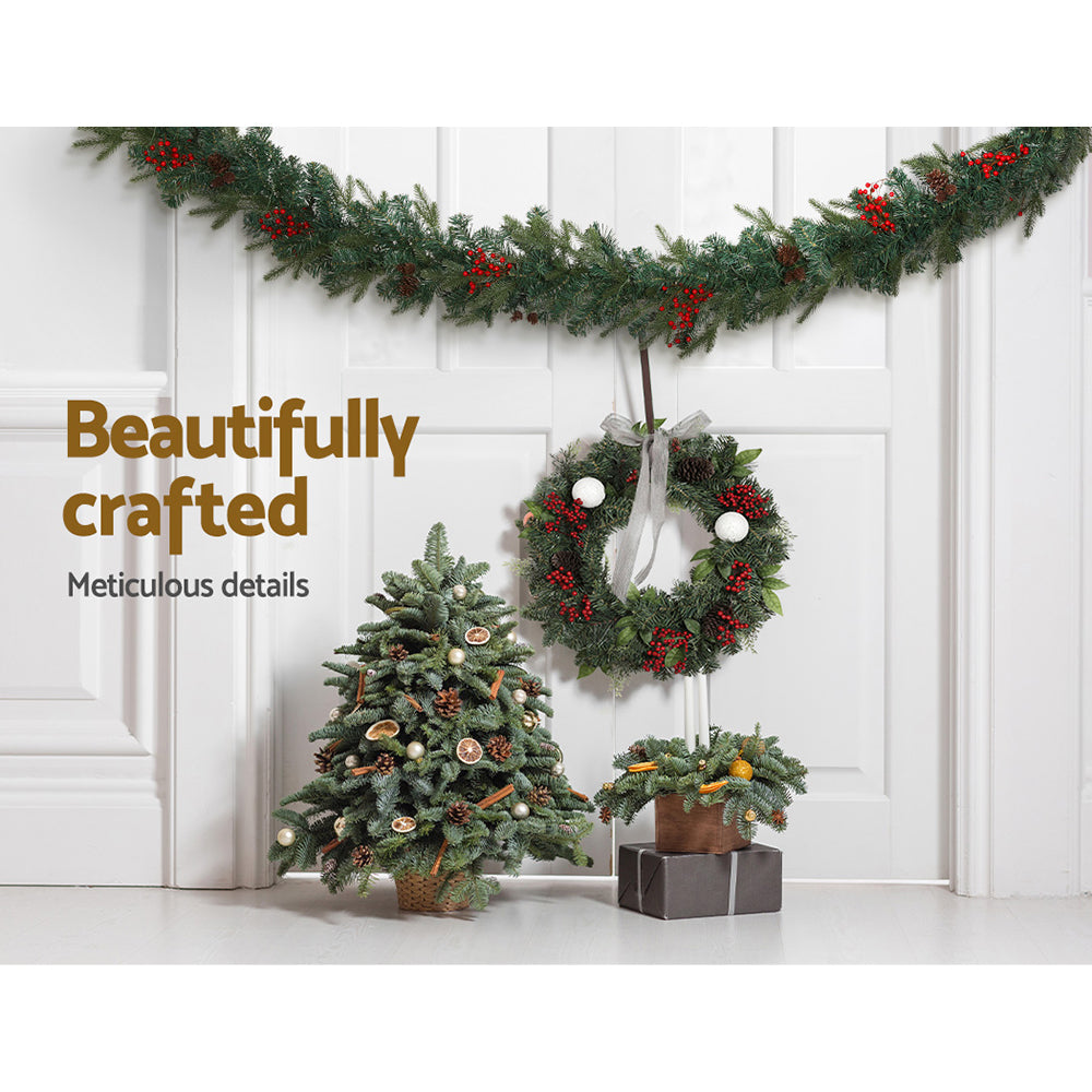 jingle-jollys-2-4m-christmas-garland-with-led-lights-decorations-xmas-party www.mallsonline.com.au