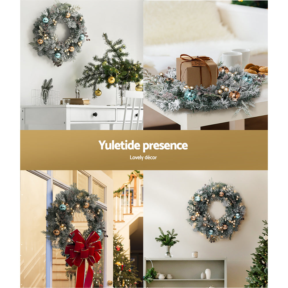 jingle-jollys-60cm-christmas-wreath-with-led-lights-snowy-garland-xmas-decor www.mallsonline.com.au