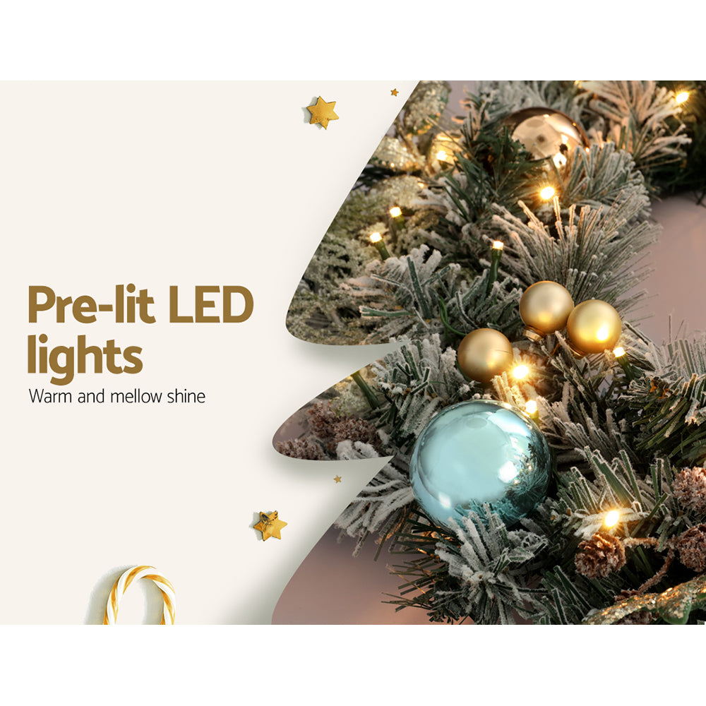 jingle-jollys-60cm-christmas-wreath-with-led-lights-snowy-garland-xmas-decor www.mallsonline.com.au