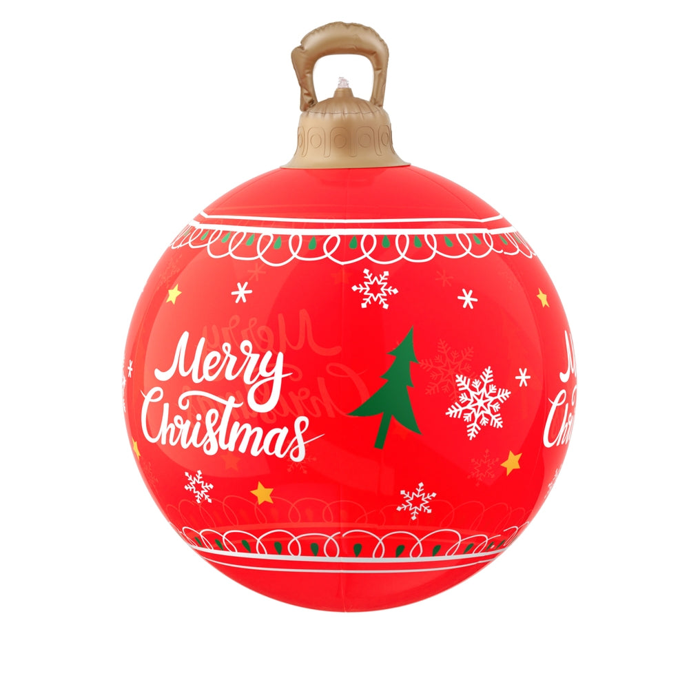 Jingle Jollys Christmas Inflatable Ball 60cm Led Illuminated Christmas Decoration Red