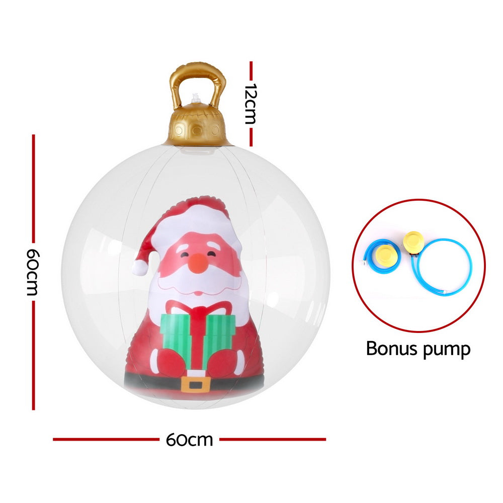 jingle-jollys-christmas-inflatable-ball-60cm-santa-decoration-giant-bauble-clear www.mallsonline.com.au