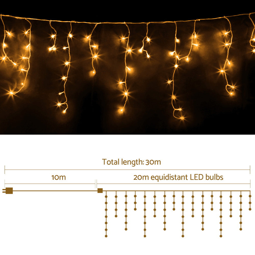 jingle-jollys-20m-christmas-lights-icicle-light-800-led-warm-white-decor www.mallsonline.com.au