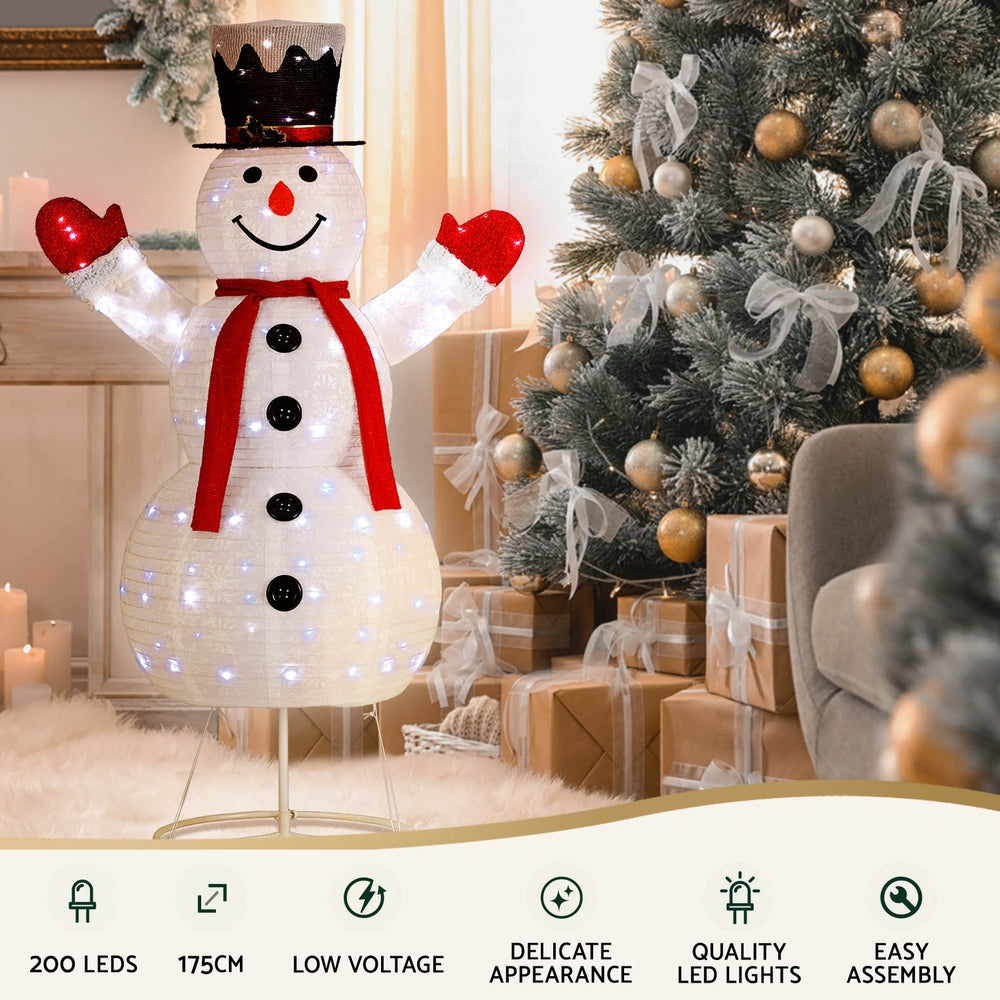 jingle-jollys-christmas-lights-200-led-175cm-fairy-light-snowman-decorations www.mallsonline.com.au